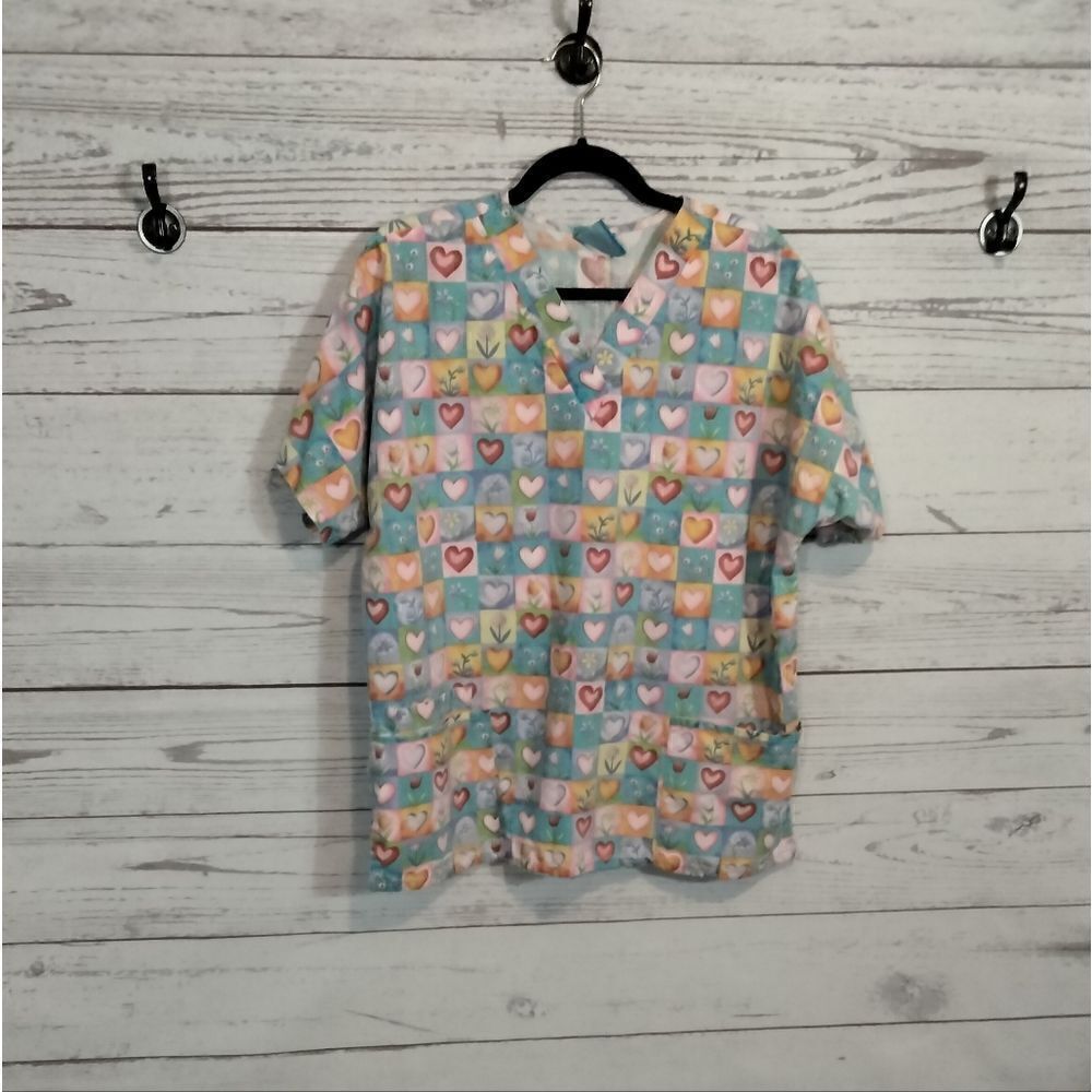 "Scrub H.Q." woman's nursing top